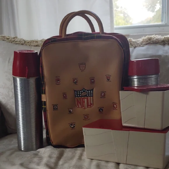NFL and Thermos, Vintage 1960 Stadium Kit